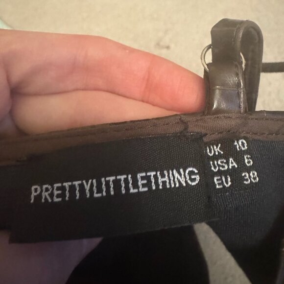 Faux Leather Cropped Bustier - Picture 4 of 4